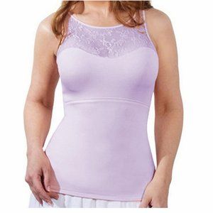 NWT Spanx Hide and Sleek Lace Bateau Camisole 1503 - Frosted Lilac - Size S